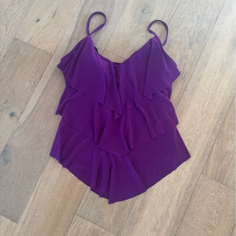 Magicsuit Rita Tankini Top Purple Size 12